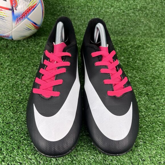 Nike Kids Jr. Bravata II FG Soccer Cleats Youth Size 2Y Pink / Black Firm Ground - Picture 7 of 17